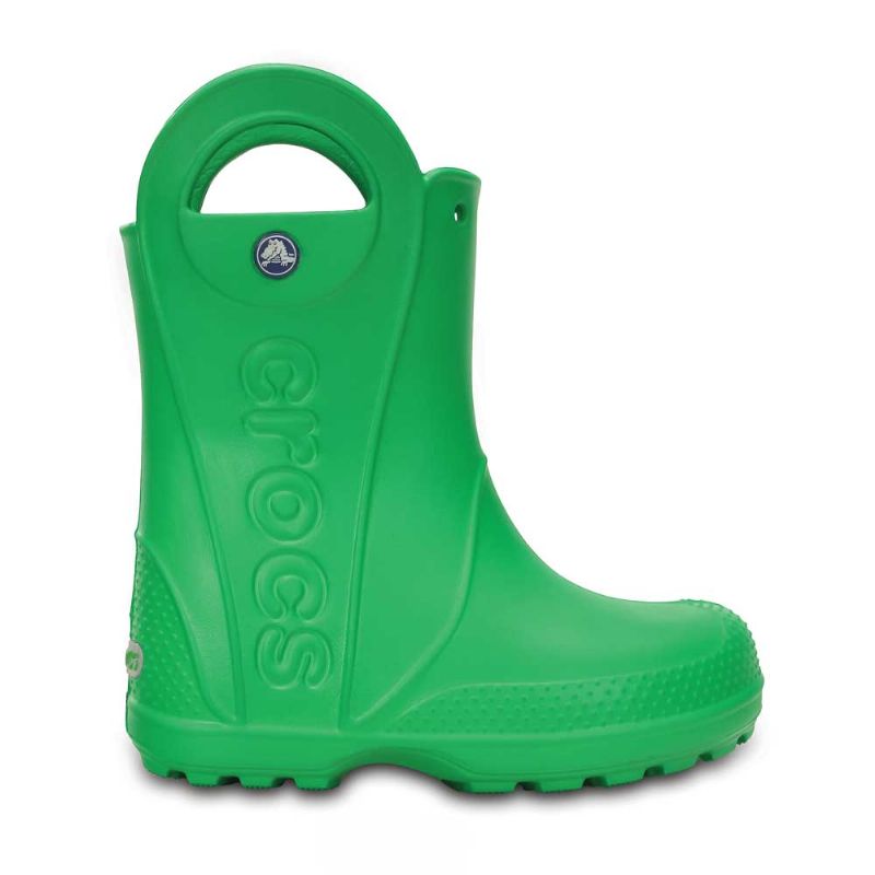 Crocs Kids Handle It Rain Boot Grass Green UK 6 EUR 22-23 US C6 (12803-3E8)